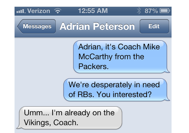 Mike McCarthy Texts
