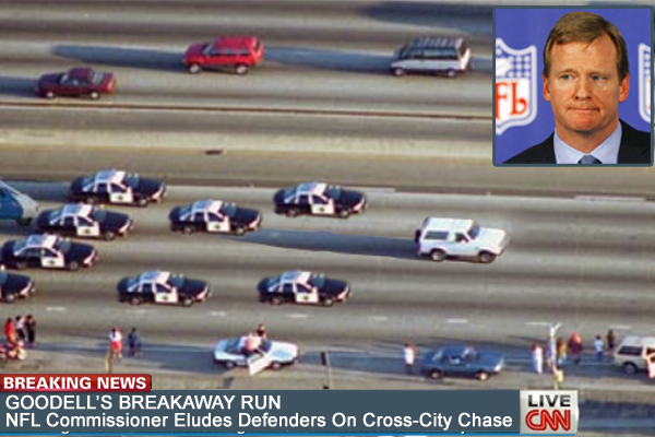 Roger Goodell Leads Police On Chase In White Bronco